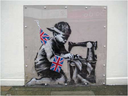 Banksy Slave Labour Graffiti - Wood Green, London