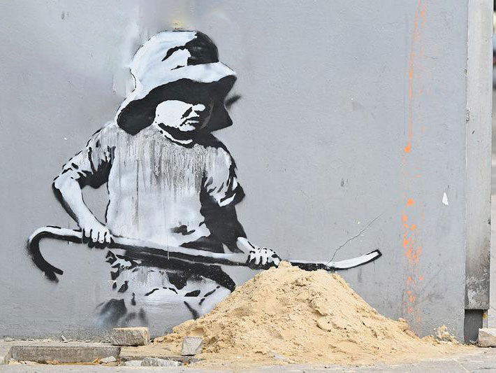 Banksy Crowbar Girl