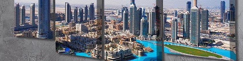 Dubai 4 Split Panel Canvas Prints