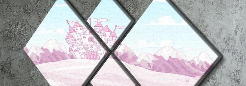Princess 4 Square Multi Panel Canvas Prints