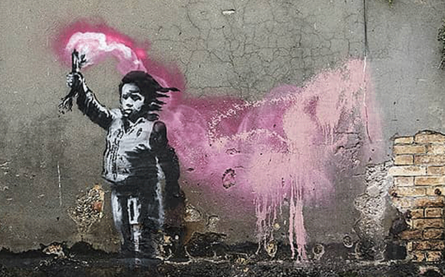 Banksy Migrant Child Venice