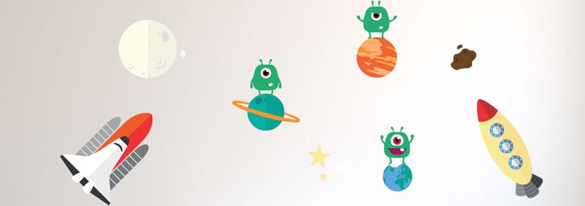 Alien & Space Wall Stickers