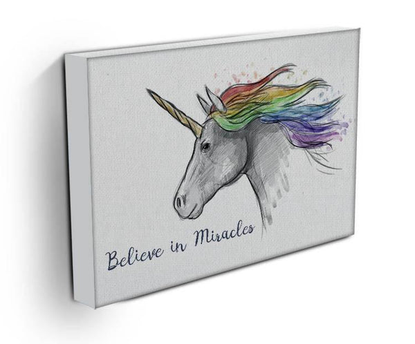 Unicorn Believe in Miracles Canvas Print