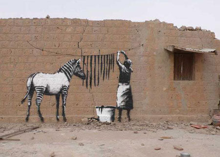 Banksy Washing Zebra Stripes - Timbuktu, Mali