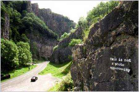 Banksy This is not a Photo Opportunity – Cheddar Gorge, Somerset