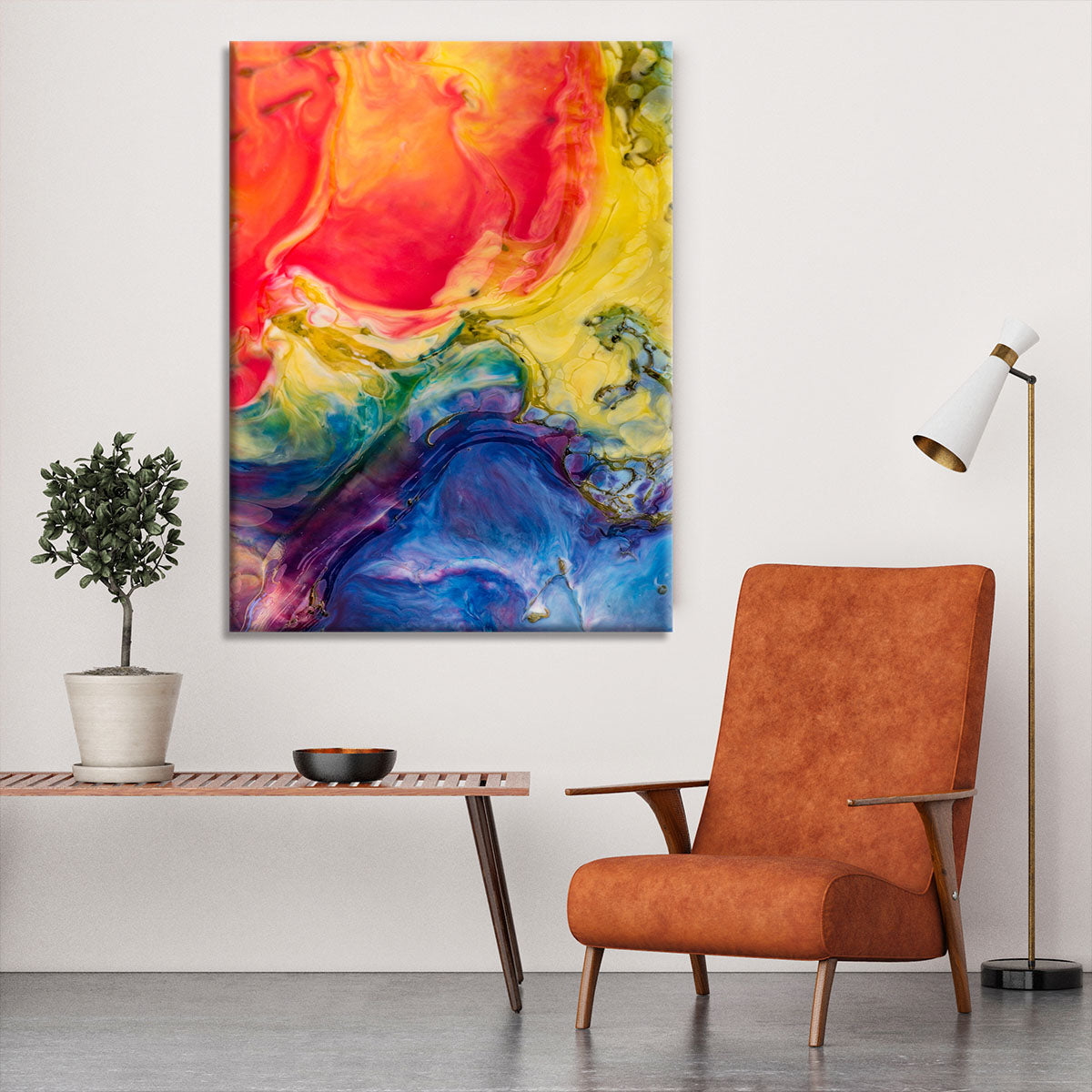 Abstract Red And Blue Canvas Print or Poster | Canvas Art Rocks