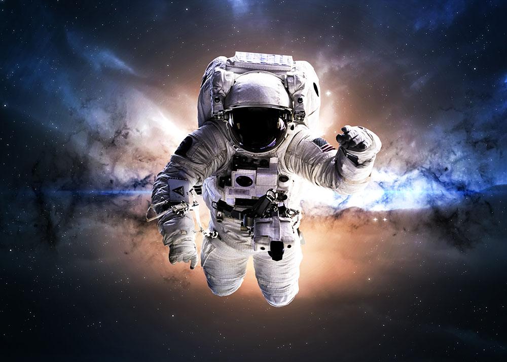 Astronaut in galaxy Wall Mural Wallpaper | Canvas Art Rocks