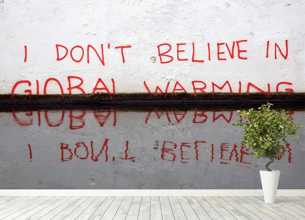 Banksy Global Warming Wall Mural Wallpaper | Canvas Art Rocks