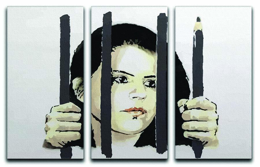 Banksy Zehra Dogan New York 3 Split Panel Canvas Print | Canvas Art Rocks
