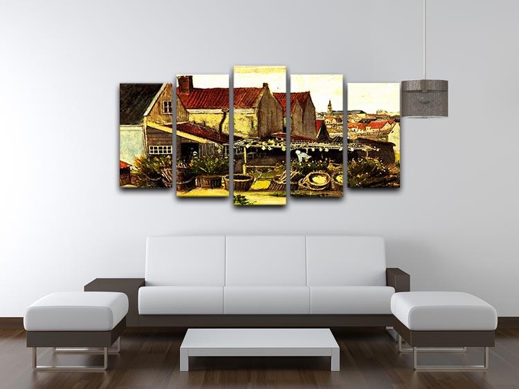 Fish-Drying Barn by Van Gogh 5 Split Panel Canvas | Canvas Art Rocks