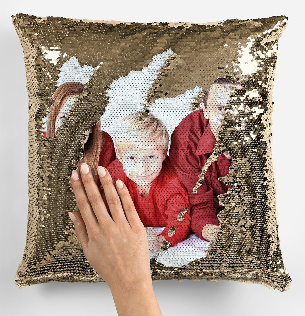 picture sequin pillow