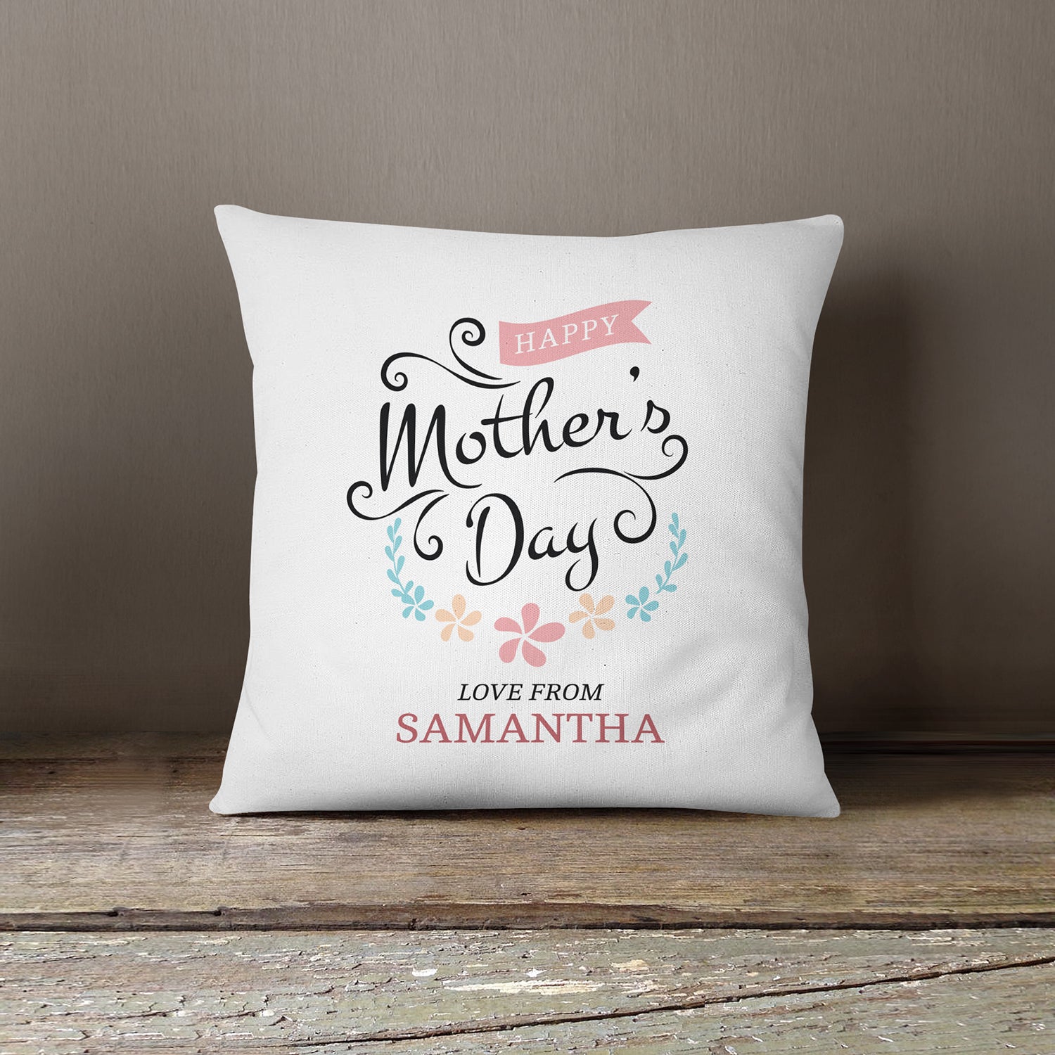 Personalised Happy Mother's Day Cushion – Canvas Art Rocks