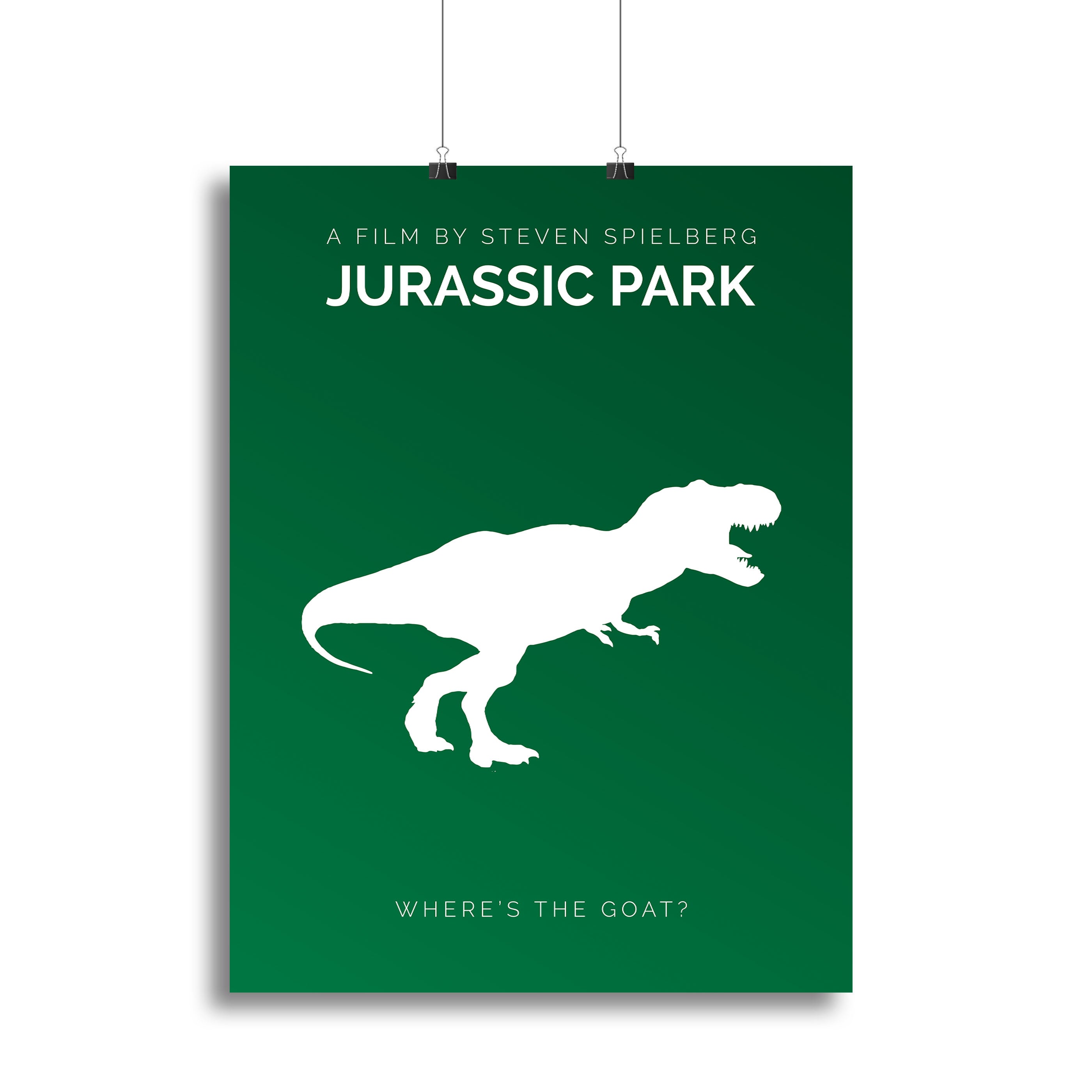 Jurassic Park Wheres The Goat Minimal Movie Canvas Print or Poster ...