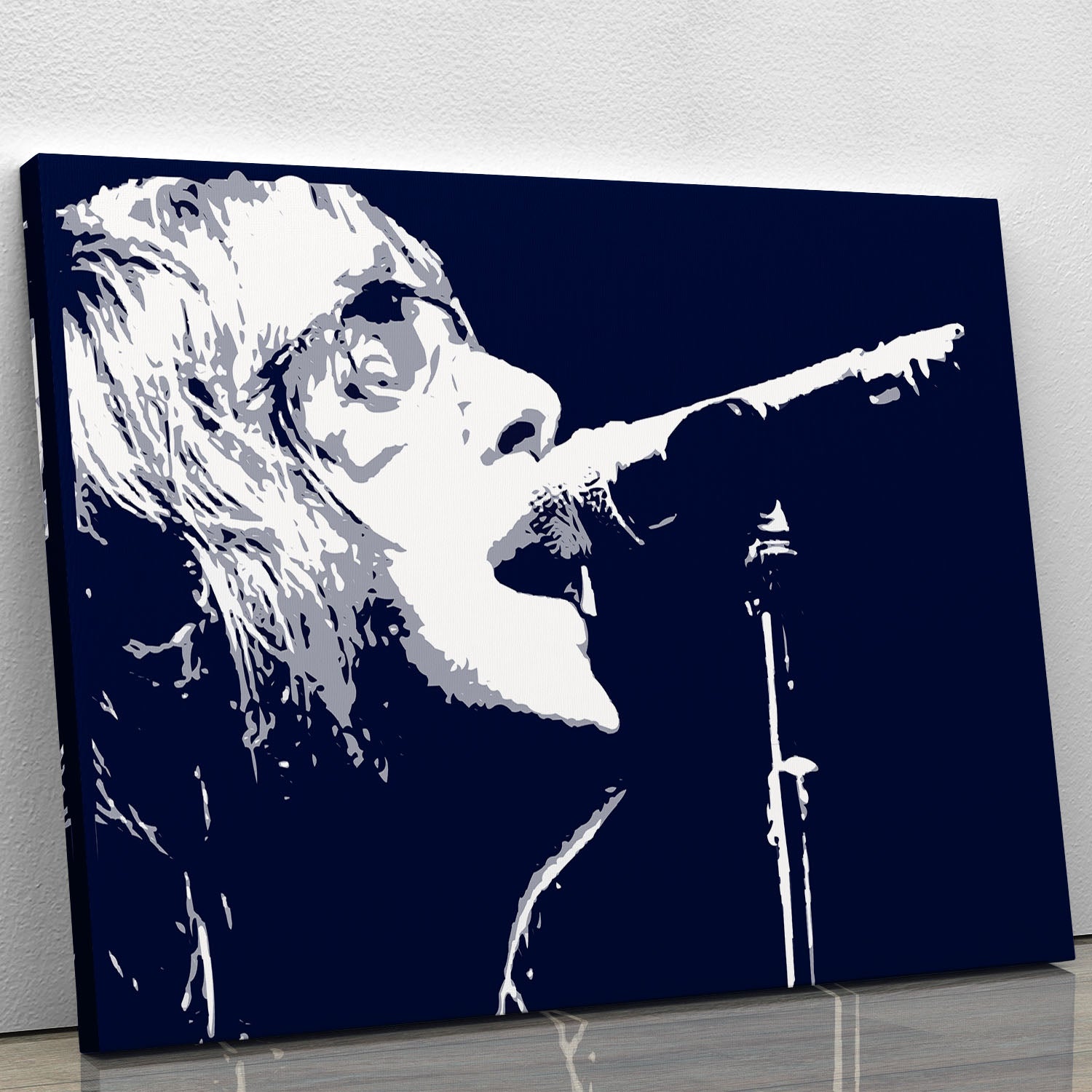 Liam Gallagher Mic Pop Art Canvas Print Or Poster Canvas Art Rocks 0250