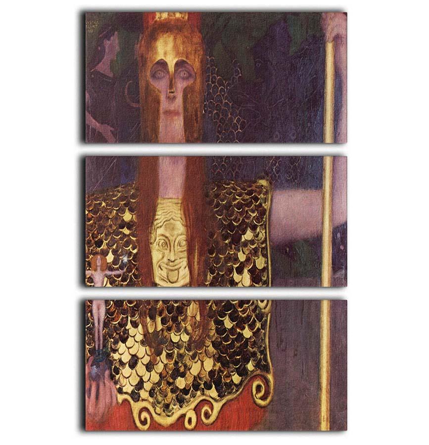 Pallas Athena By Klimt 3 Split Panel Canvas Print Canvas Art Rocks