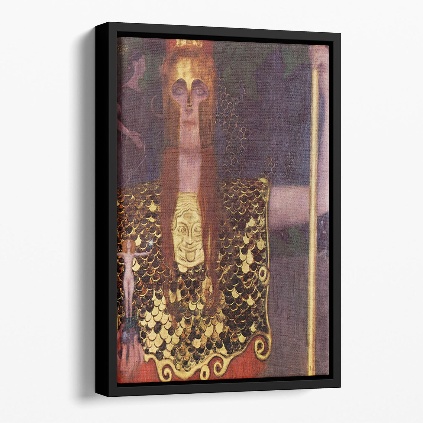 Pallas Athena By Klimt Floating Framed Canvas Canvas Art Rocks