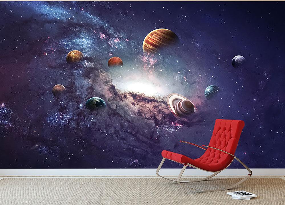 Planets in the solar system Wall Mural Wallpaper | Canvas ...