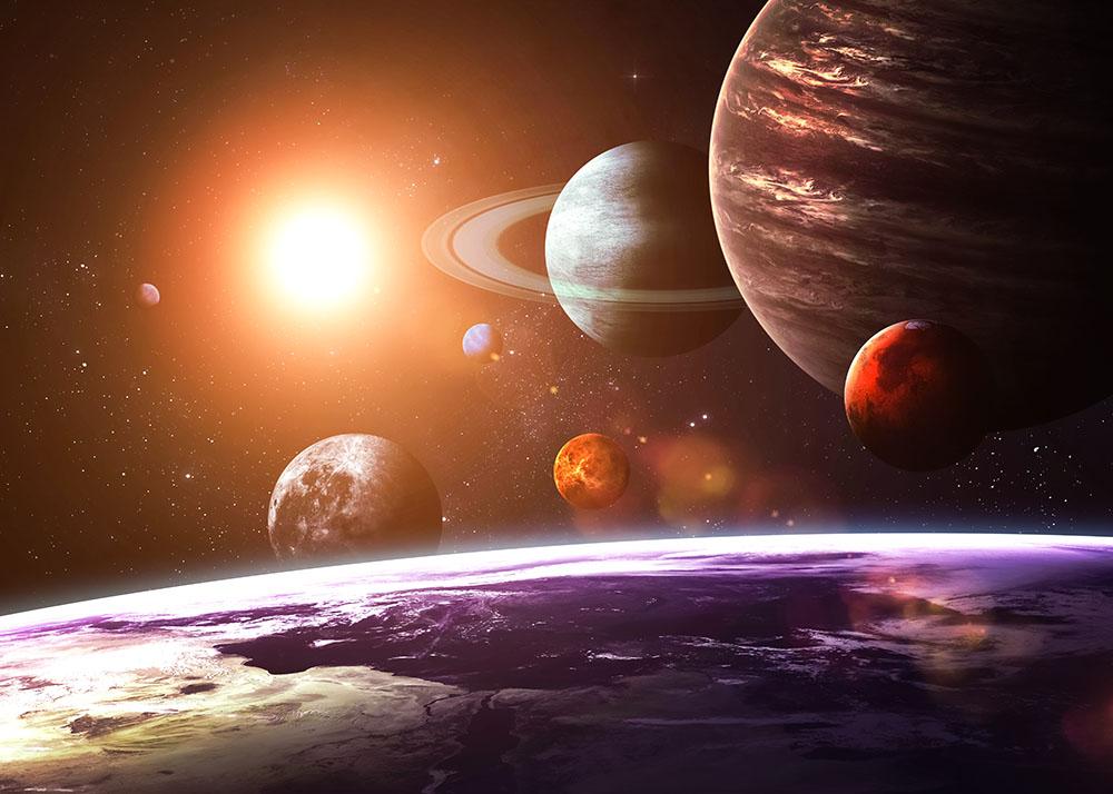 Verrassend Solar system and space objects Wall Mural Wallpaper | Canvas Art Rocks UC-44