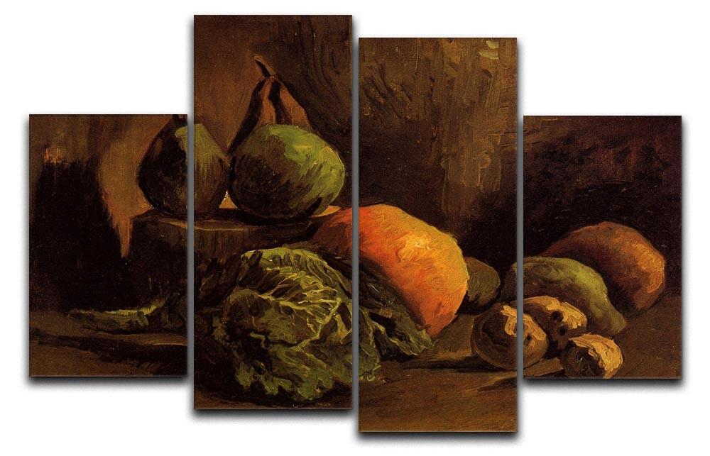 Still Life with Vegetables and Fruit by Van Gogh 4 Split Panel Canvas ...