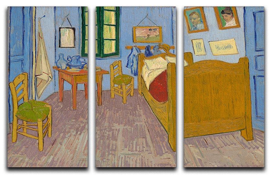 Vincents Bedroom At Arles 3 Split Panel Canvas Print