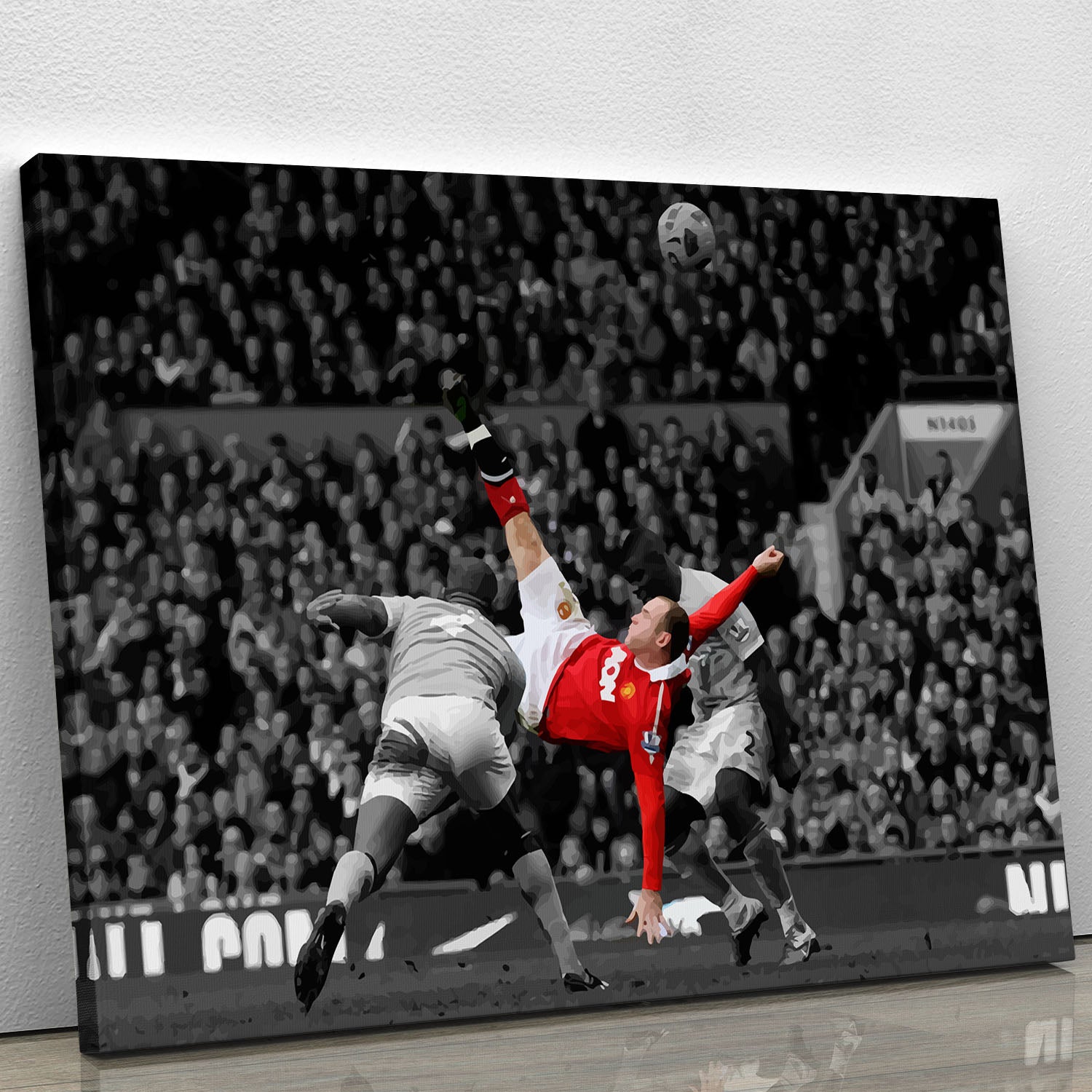 Wayne Rooney Bicycle Kick Canvas Print or Poster | Canvas Art Rocks