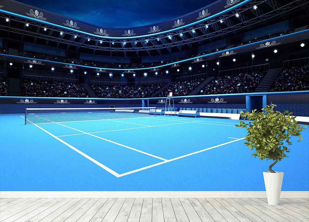 Whole tennis court Wall Mural Wallpaper Canvas Art Rocks