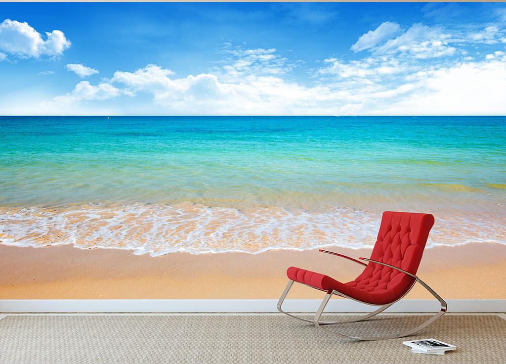 beach and tropical sea Wall Mural Wallpaper | Canvas Art Rocks