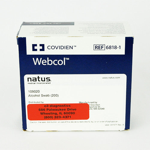 covidien webcol alcohol prep pads