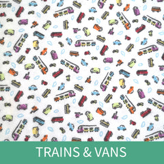 Trains and Vans Fabric Option