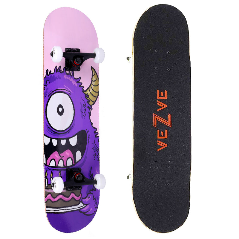 veZve 31 inch Maple Street Skateboard Complete for Beginners Boys Girls