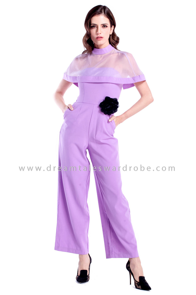 purple culotte jumpsuit