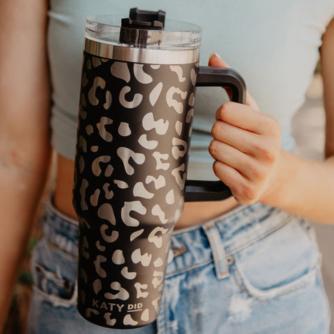 Light Blue Leopard Tumbler