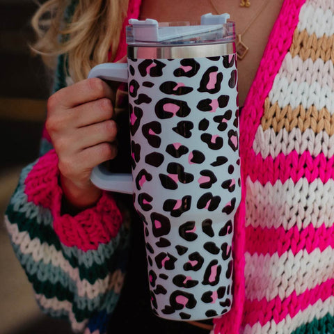 Stanley 40oz leopard tumbler – Haus of Rose Boutique