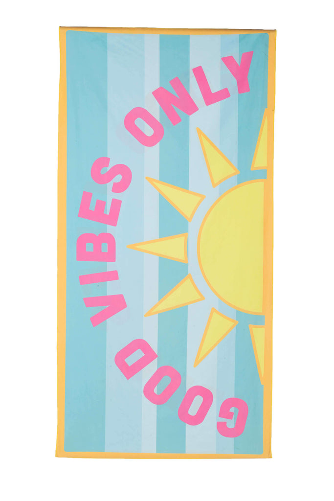 Good Vibes Only Quick Dry Beach Towel Shop Katydid