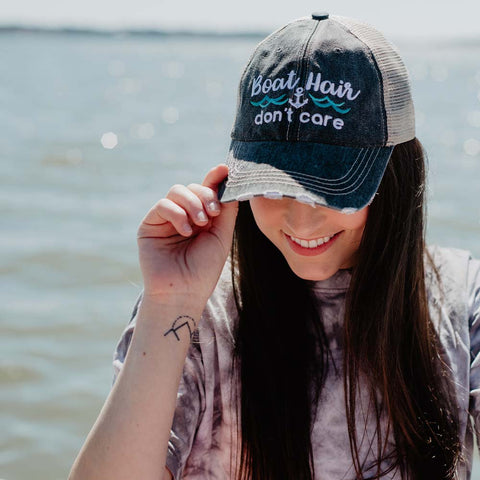 Katydid Kayak Hair Don't Care Women's Trucker Hat-Gray/Mint : Katydid:  : Clothing, Shoes & Accessories