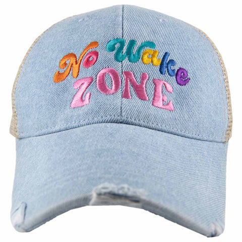 Denim Texas Hat Embroidered Blue TX Rainbow Stripes TX Monogram