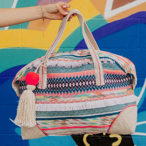 Bohemian Rainbow Travel Weekender Bag