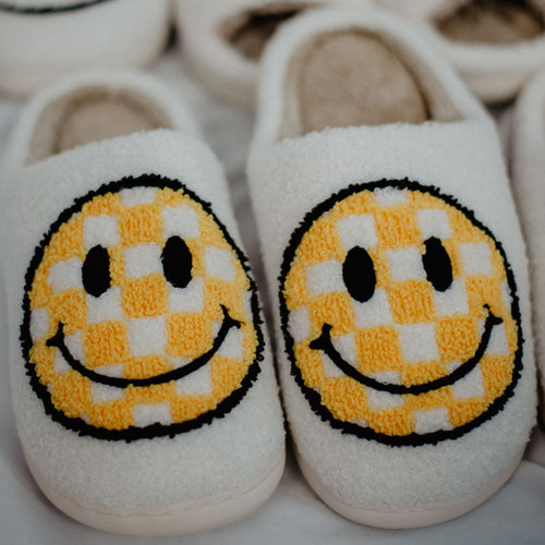 Slippers Happy - Chaussons Smiley - Slippers Smiley - Pantoufles femmes  Femme & Homme