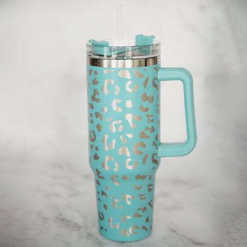 Cow Print Hydrating Tumbler 40oz - La Di Da Boutique