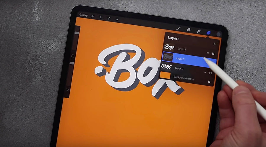 3D Lettering in Procreate