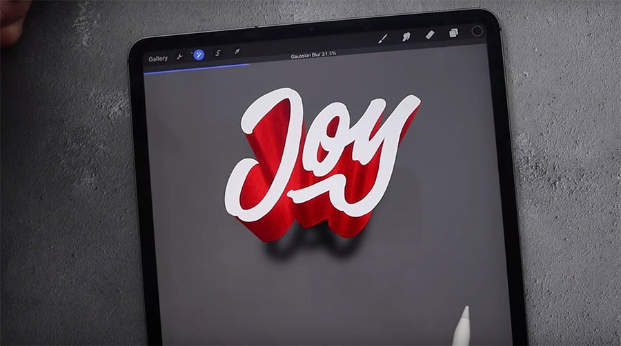 3D Lettering in Procreate