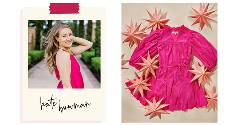 Kate Bowman, Kate Dress in Mollie Pink