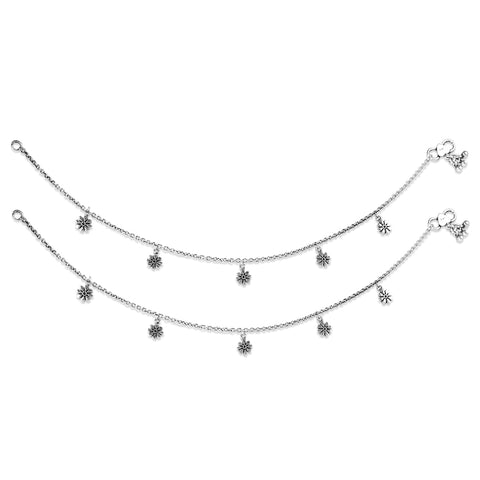 silver anklets for women online