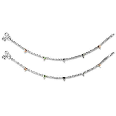 silver jewellery anklets designs