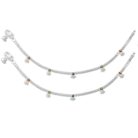 silver jewellery anklets designs