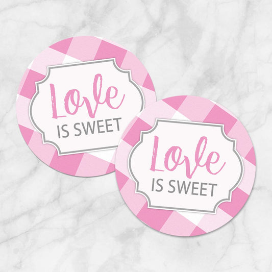 Made With Love Pink Cupcake Stickers