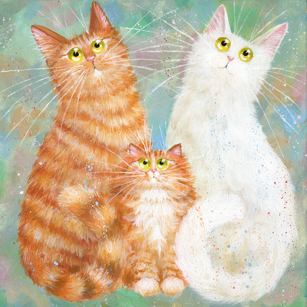 Ginger and White Trio Painting Kim Haskins