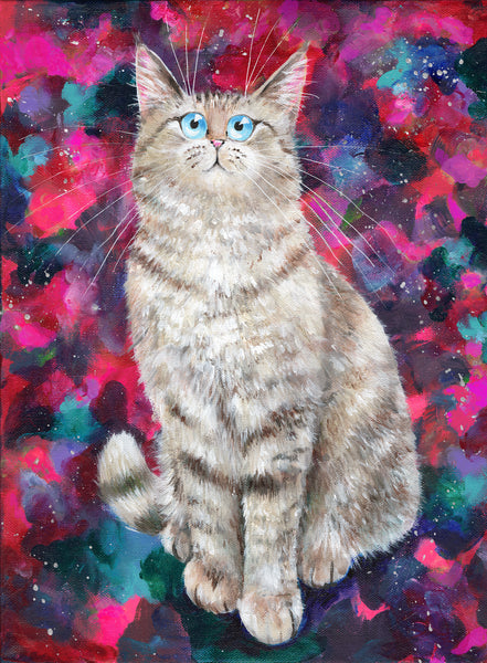 Zoe cat painting by Kim Haskins