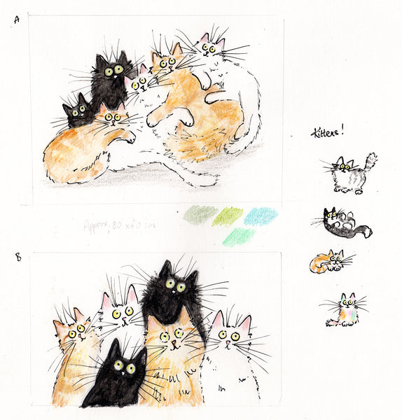 Johnson Cat Sketches Kim Haskins