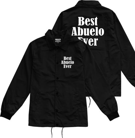 Download Best Abuelo Ever Grandpa Spanish Fathers Day Mens Coaches Jacket By Kings Of Ny